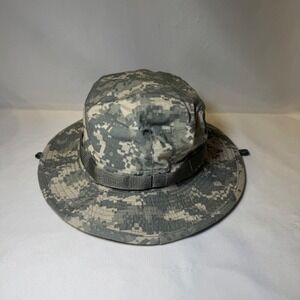 Army Combat Uniform Hat Boonie Digital Camo Size 7.5 Cotton Nylon Brigade ACU
